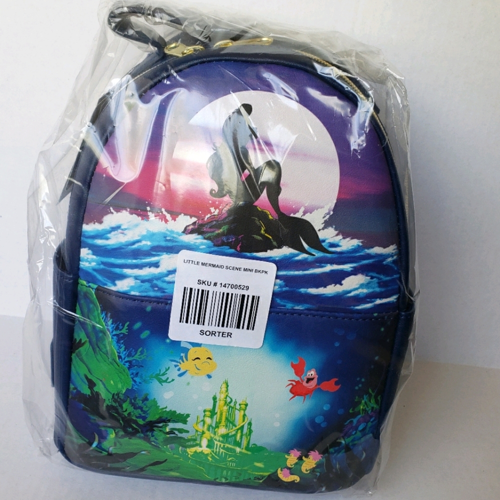 Loungefly Little Mermaid Mini Bag - Blue and Green